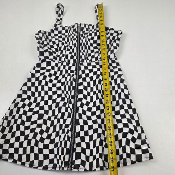 Killstar Punktured A-Line Dress Grunge Zip Up Goth Punk Stretch Womens Sz Small - Picture 3 of 8